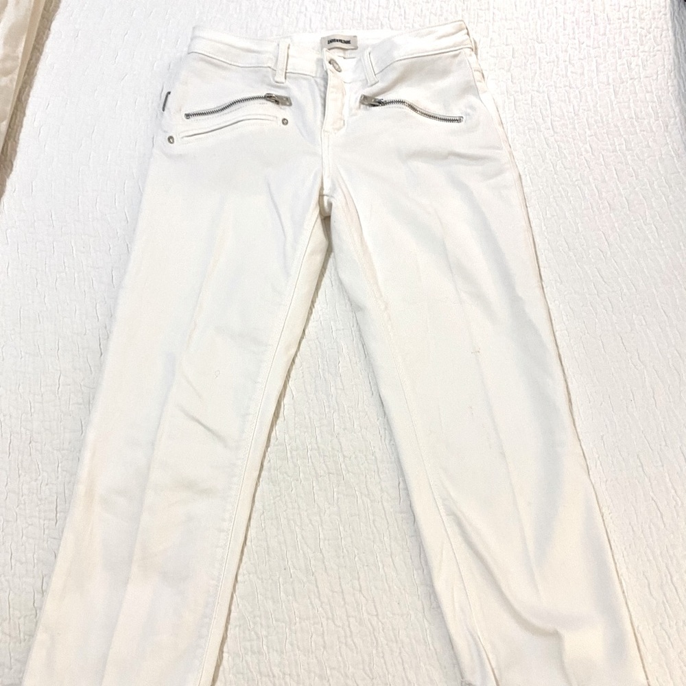 Zadig & Voltaire skinny white jeans.